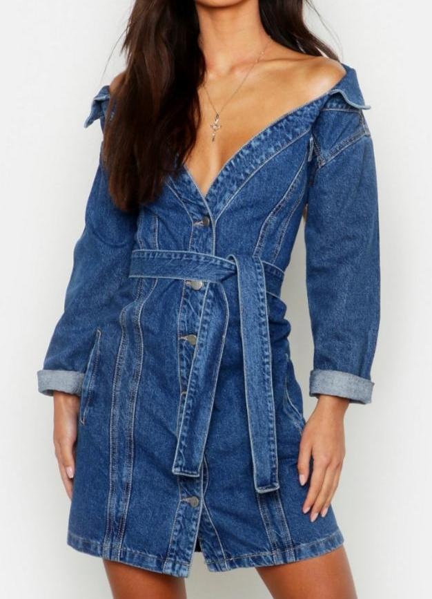 blair denim dress ALLSAINTS Blair Denim Midi Dress