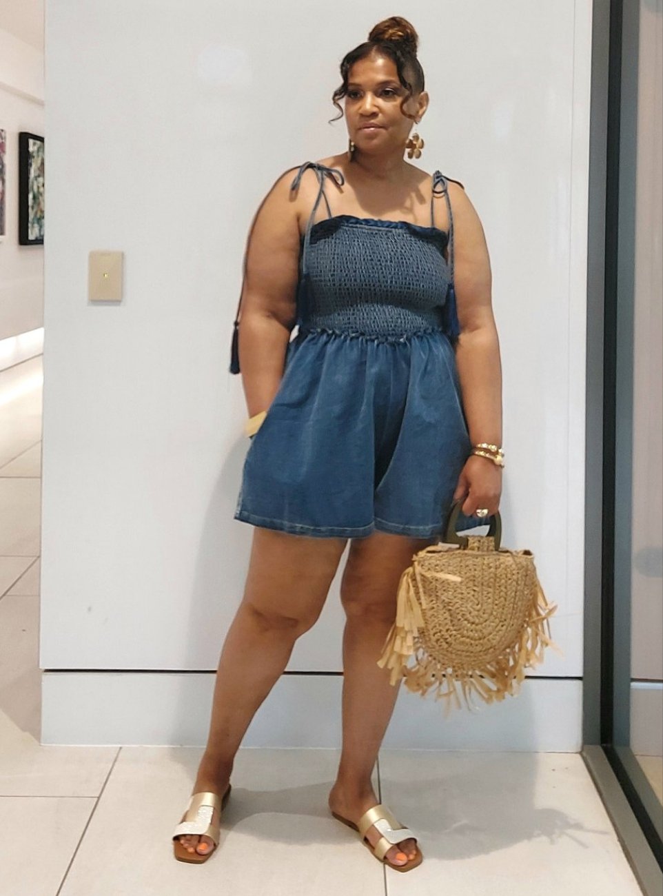 Blue Crush Denim Romper