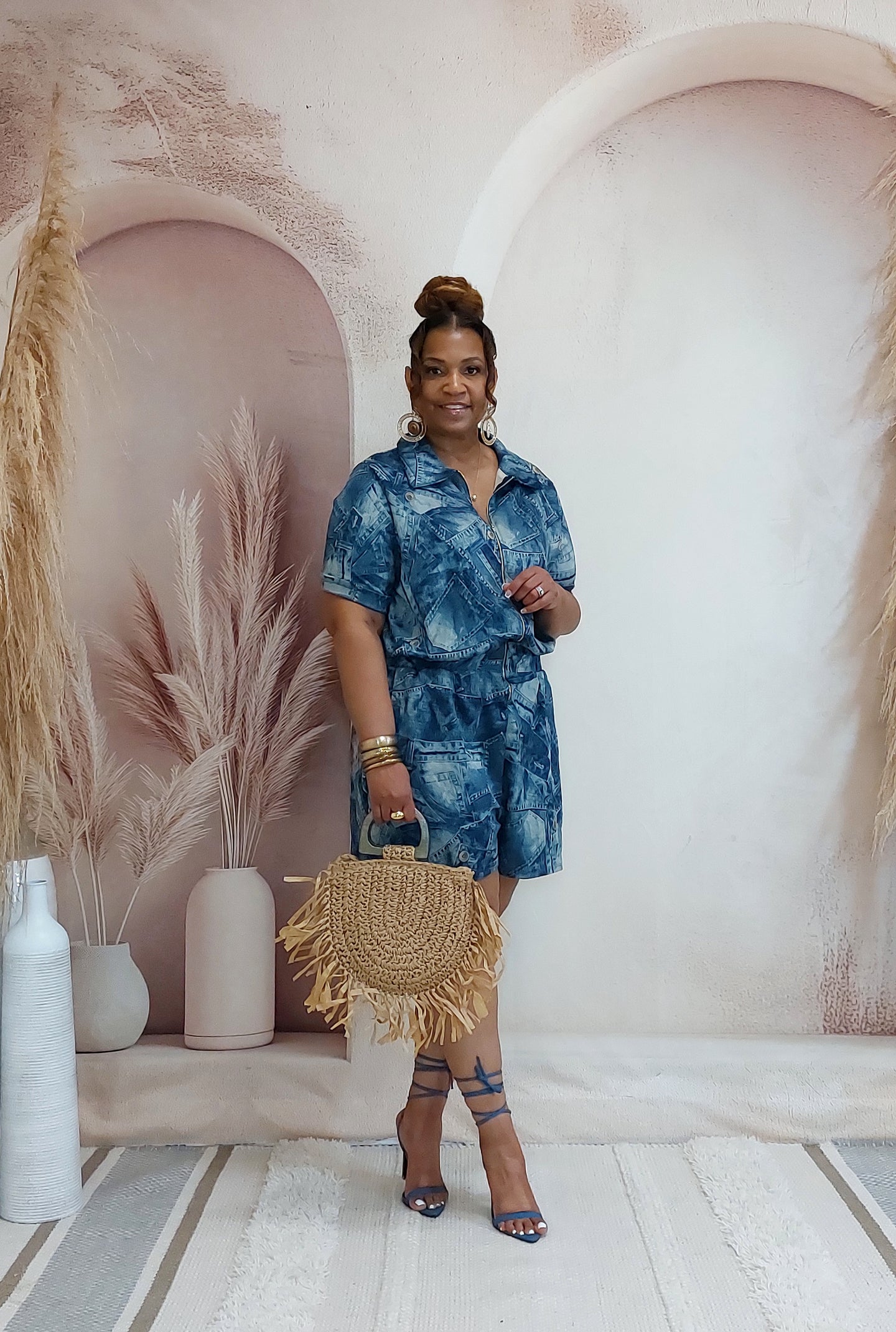 Like Denim Romper|Plus Size