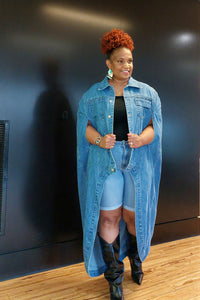 Denim Cape Jacket