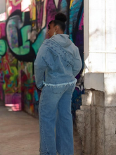 Sweatshirt and Denim Hoodie Vintage Top