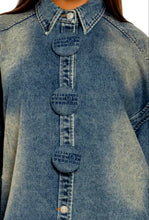 Oversize Vintage Denim Top|Plus Size