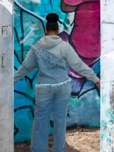Sweatshirt and Denim Hoodie Vintage Top