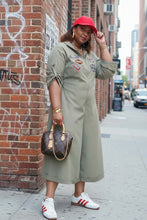 Commander Patch Utility Jumpsuit|Plus Size