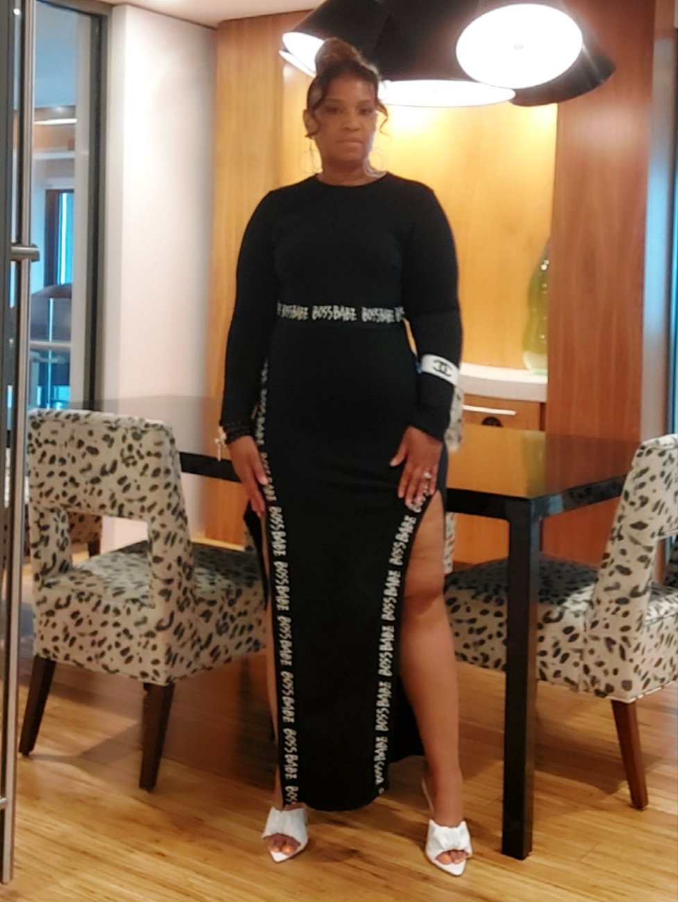 Boss Babe Plus Size Slit Dress | 95% Cotton, Light Weight 3X Boss Babe Plus Size Slit Dress | 95% Cotton, Light Weight 3X