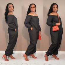 Denim Jogger Jumpsuit|Plus Size