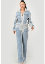Patchwork Denim Set