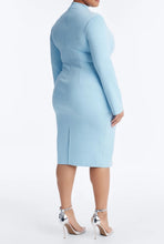 Sky blue Midi Dress|Plus Size