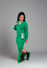 Caroline Sweater Dress Green