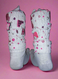 Fight Breast Cancer Charm Socks