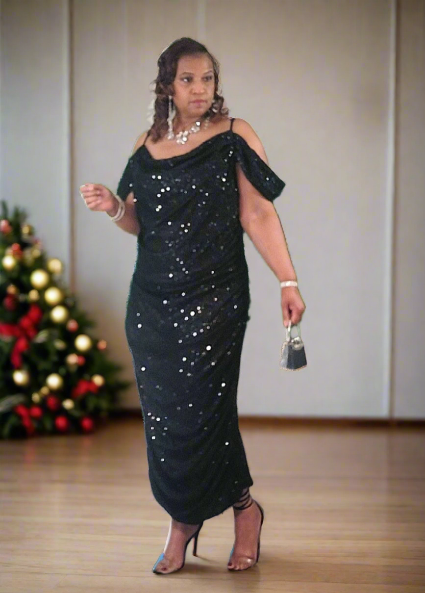 Cinderella Sequin Dress - Plus Size | Adjustable Straps, Stretch Cinderella Sequin Dress - Plus Size | Adjustable Straps, Stretch
