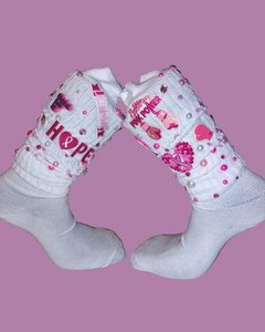 Fight Breast Cancer Charm Socks