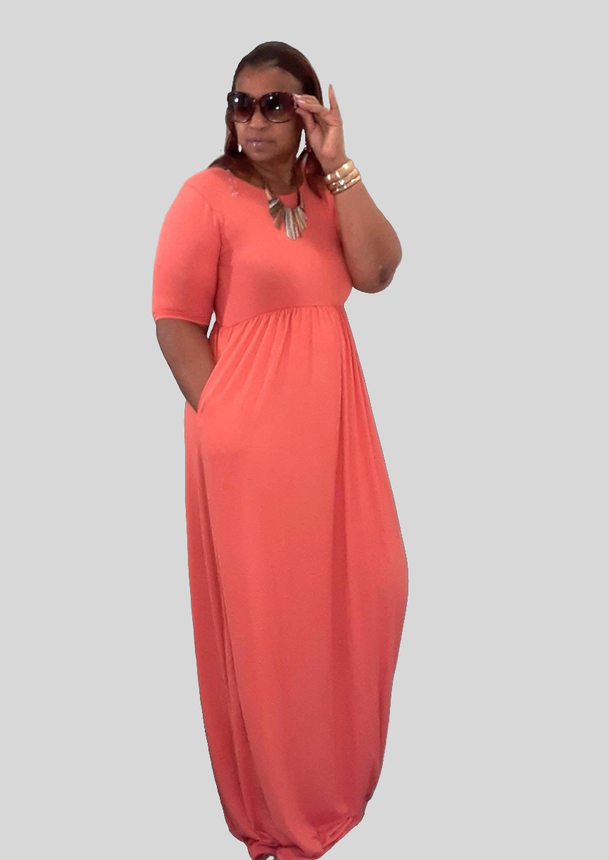 Peaches Maxi Dress Plus Size