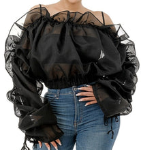 Off Shoulder Ruffle Blouse|Plus Size