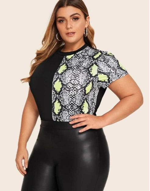 Snake Skin Top- Plus Size