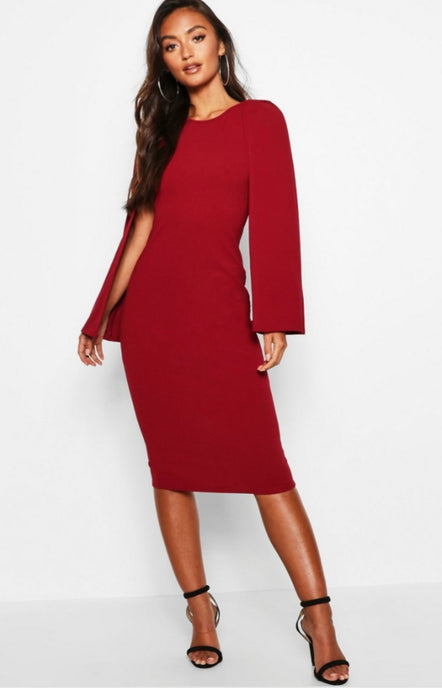 Fine Wine Dress- Petite