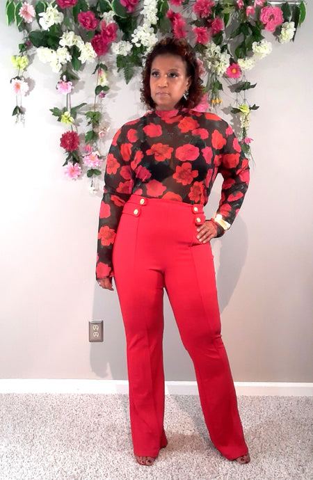 Phyllis Wide Leg Pants-Plus Size