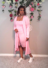 Tia Romper Set With Duster-Pink