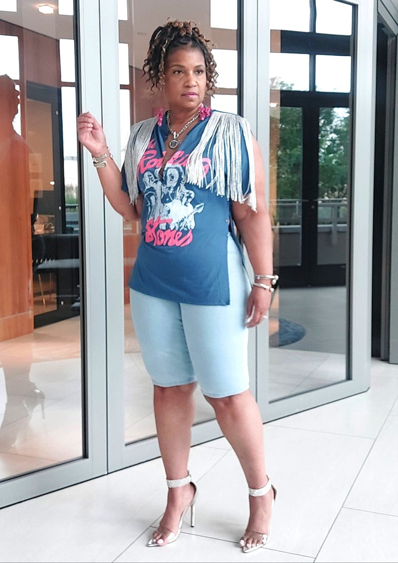 Graphic Fringe Top – Turn In Heads Shop Online