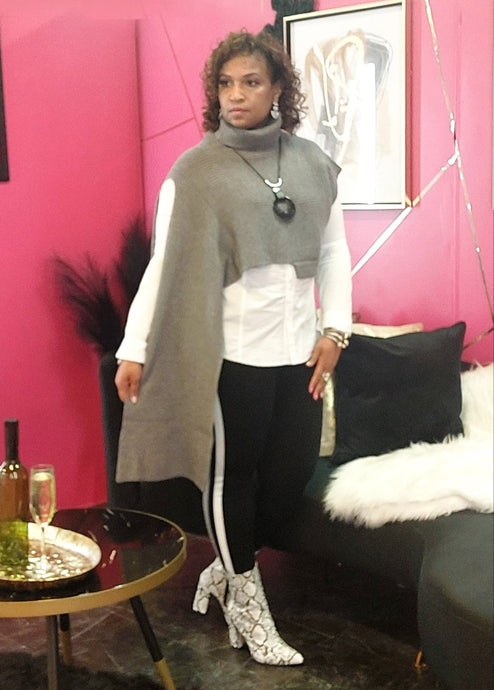 Which Side Sweater Gray- Fits All Sizes