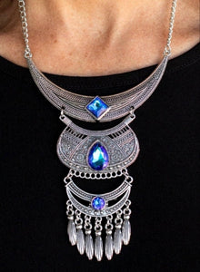 Blue Rhinestone Necklace