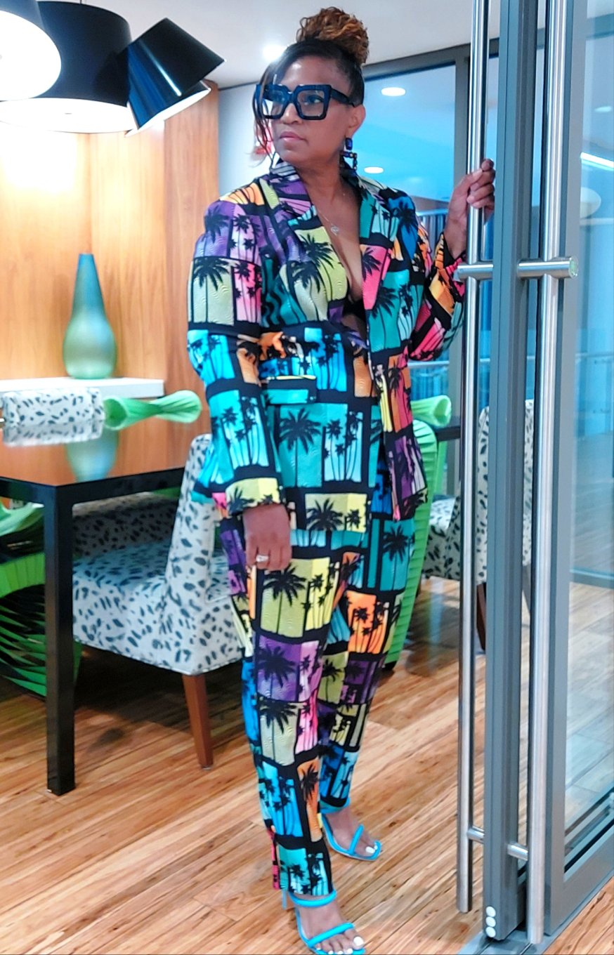 Tropical Business Brunch Suit- Plus Sizes